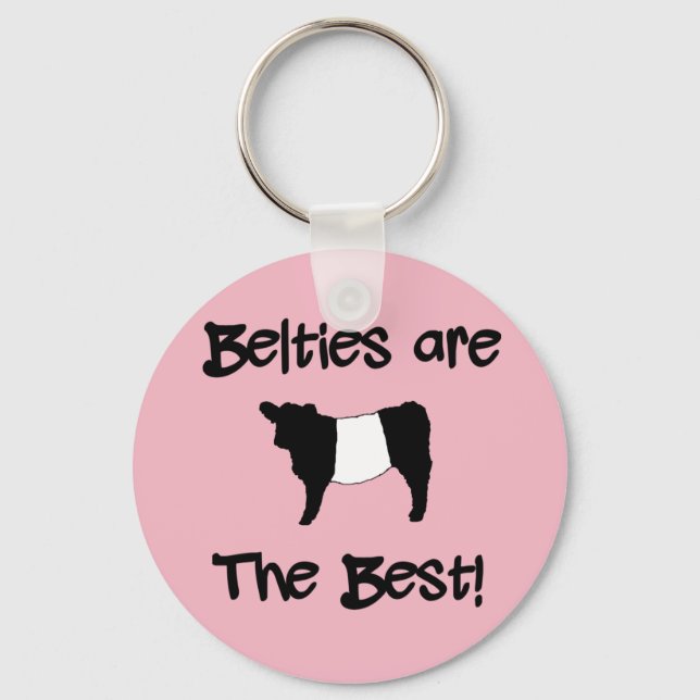 Bälten är den bäste Gorge Belted Galloway Cow Nyckelring (Framsida)