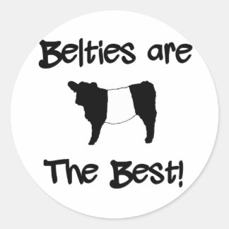 Bälten är den bäste Gorge Belted Galloway Cow Runt Klistermärke