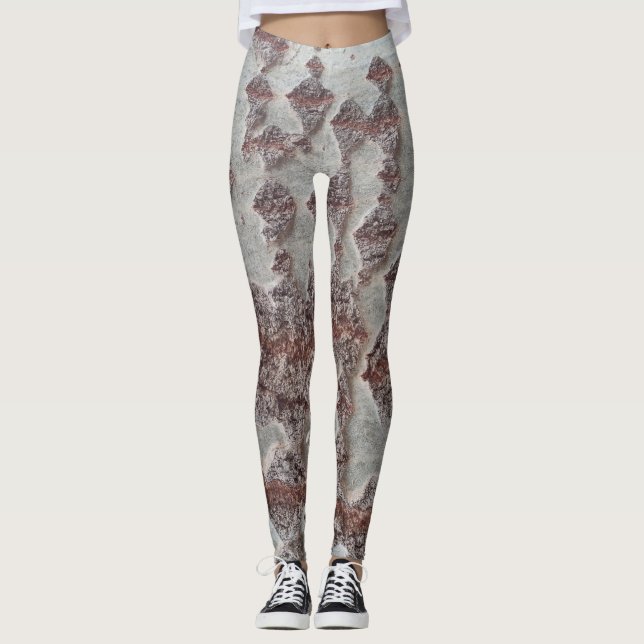 Bälten av barkträ mönster leggings (Framsida)