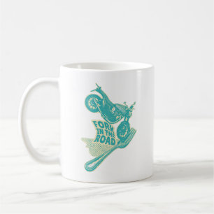 Bälten i motorcykelkraschen kaffemugg