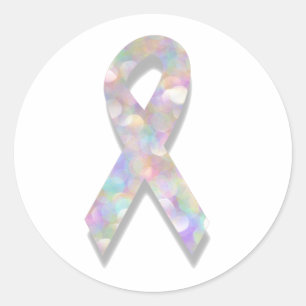 Bälten med ärtlig lungcancer runt klistermärke
