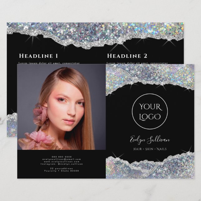 Bältesbroschyr från glitter vid silver-bestigning (Fram/baksida)