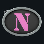 Bältet för brev N spänner fast<br><div class="desc">Bältet för brev N spänner fast,  rosa och svart</div>