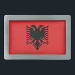 Bältet spänner fast med flagga av Albanien<br><div class="desc">Det eleganta bältet spänner fast med flagga av Albanien. Denna produkt dess anpassade.</div>