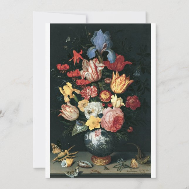 Balthasar van der Ast - Chinese Vas med Flowers Inbjudningar (Framsida)