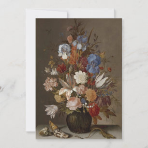 Balthasar van der Ast - Fortfarande liv med blommo Inbjudningar