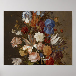 Balthasar Van Der Ast - fortfarande liv med blommo Poster
