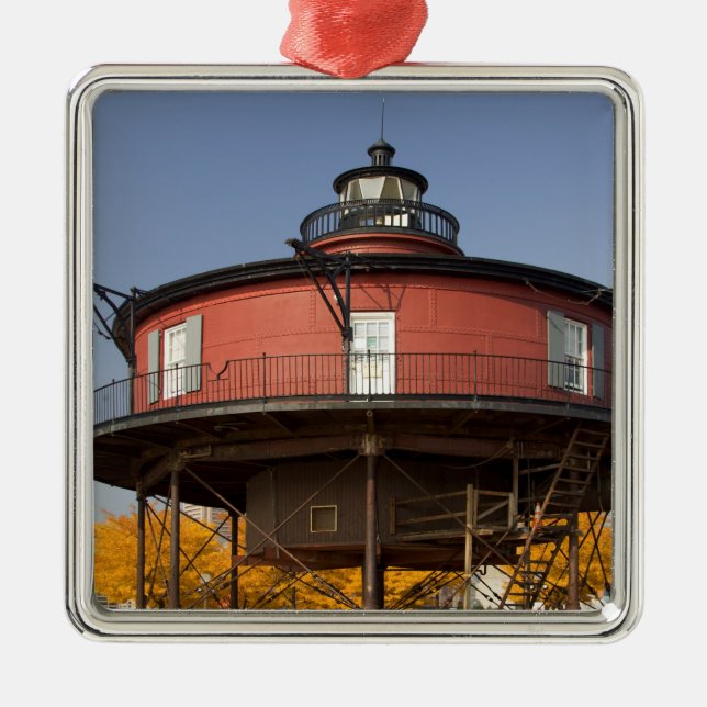 BALTIMER, MARYLAND. USA. Sju fot Julgransprydnad Metall (Framsidan)