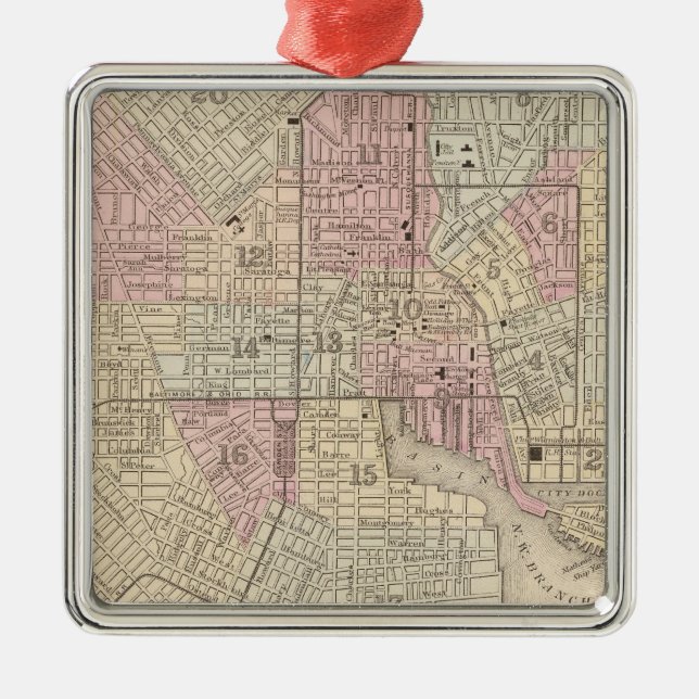 Baltimore 4 julgransprydnad metall (Framsidan)