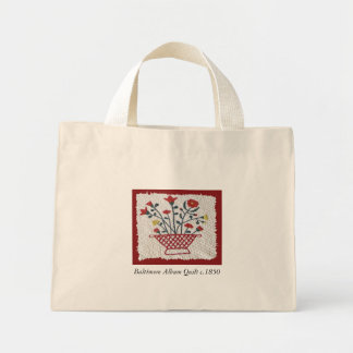 Baltimore Album Quilt c.1850 Tote Bag Mini Tygkasse