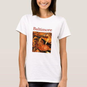 Baltimore ångade krabbalogotypen t shirt