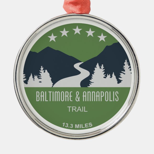 Baltimore & Annapolis Trail Julgransprydnad Metall (Framsidan)