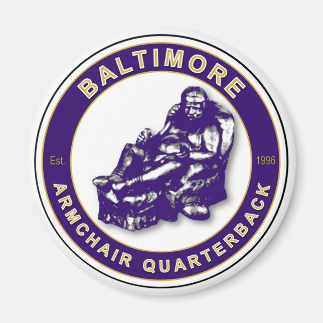 Baltimore Armgun Quarterback Football Magnet (Framsidan)