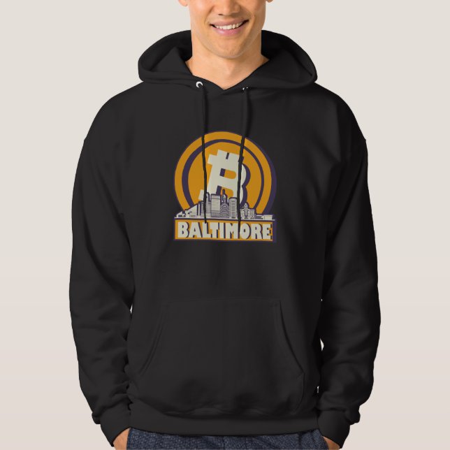 Baltimore Bitcoin Maximalist  Bitcoin Baltimore Sk Hoodie (Framsida)