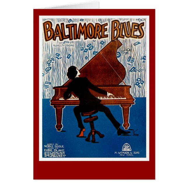 Baltimore Blues Hälsningskort (Framsidan)