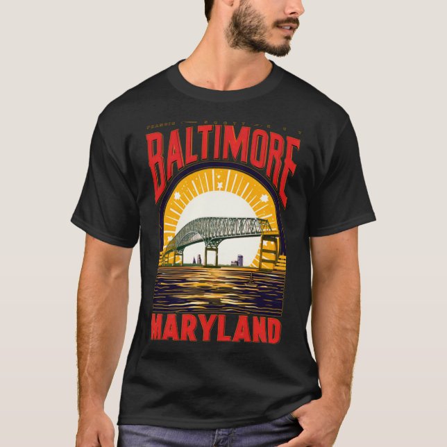 Baltimore Brid Francis Nyckel Charm City T Shirt (Framsida)