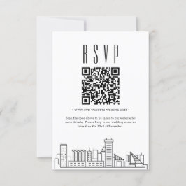Baltimore Bröllop QR-kodOSA Inbjudningar