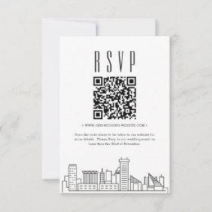 Baltimore bröllops QR-kod RSVP OSA Kort