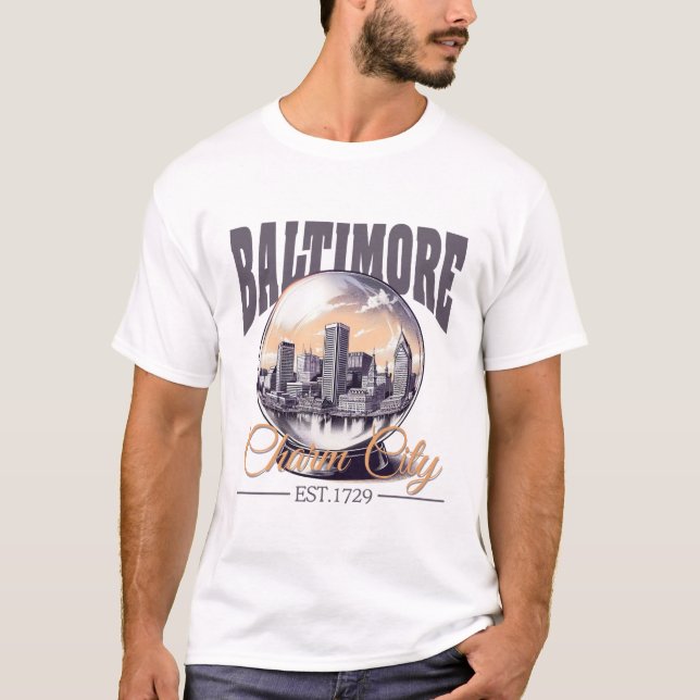 Baltimore Charm City T Shirt (Framsida)