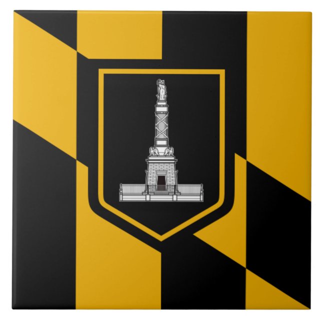 Baltimore City flagga Kakelplatta (Framsidan)