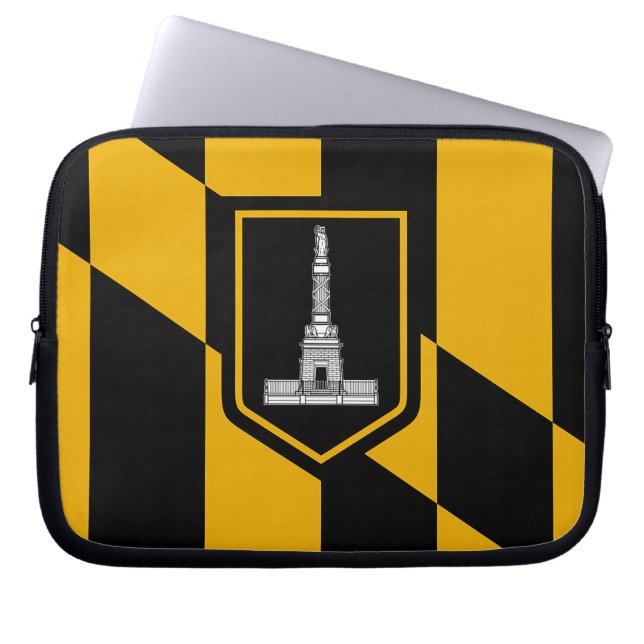 Baltimore City Flagga Laptop sleeve (Framsidan)