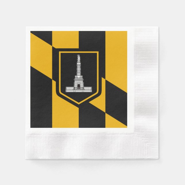 Baltimore city flagga pappersservett (Framsidan)