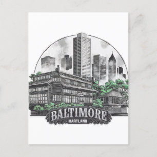 Baltimore City Maryland USA Vykort