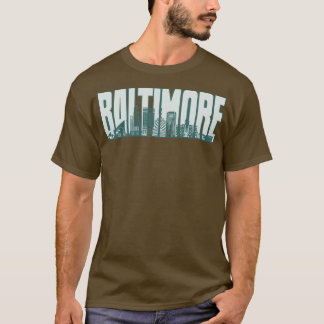Baltimore City Skyline USA 1 T Shirt