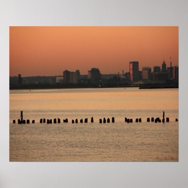 Baltimore City Sunset Poster (Framsidan)