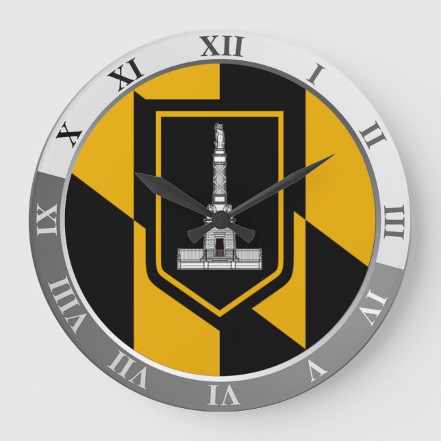 Baltimore flag Large Clock Stor Klocka (Framsida)