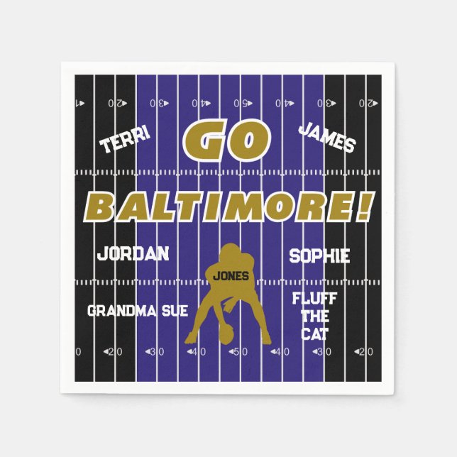Baltimore Football Family Pappersservett (Framsidan)