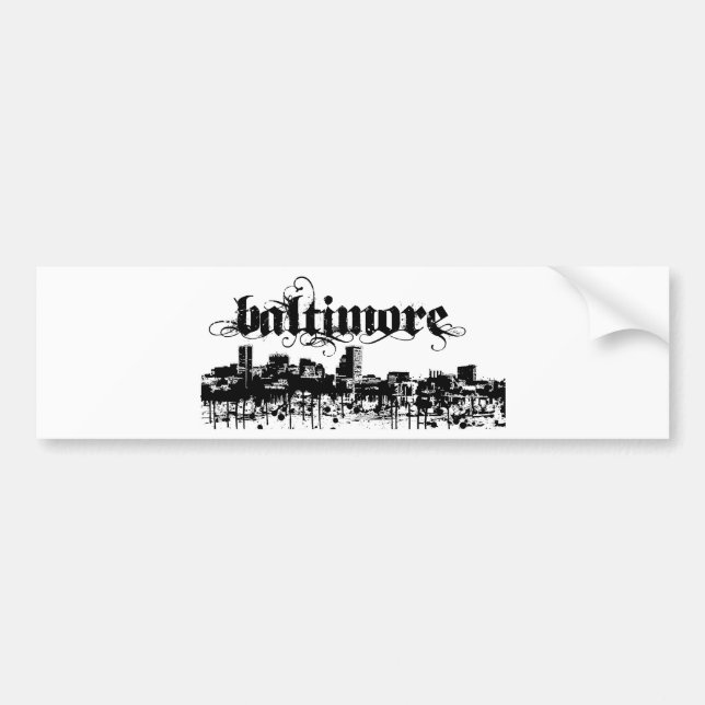 Baltimore framhålls för din stad bildekal (Framsidan)