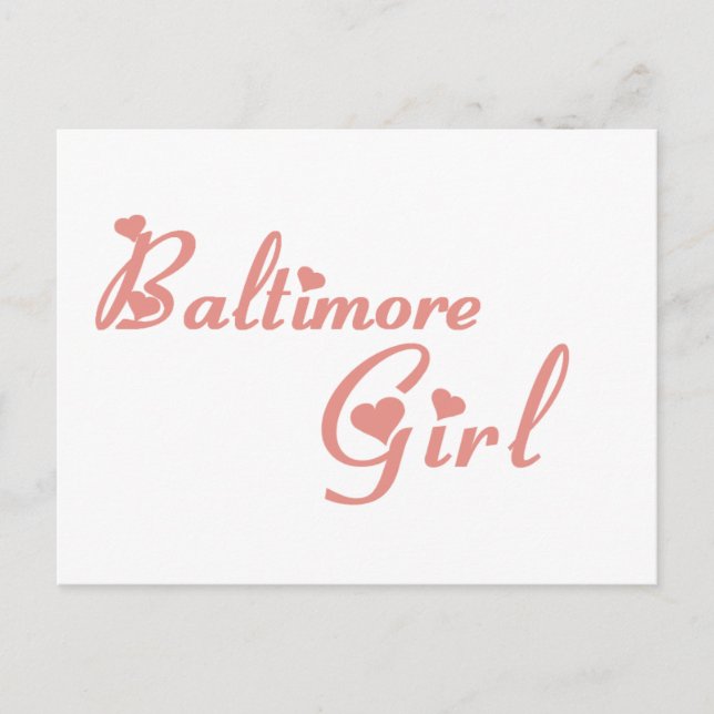 Baltimore Girl T T shirts Vykort (Framsida)