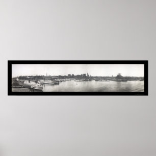Baltimore hamn, MD-foto 1912 Poster