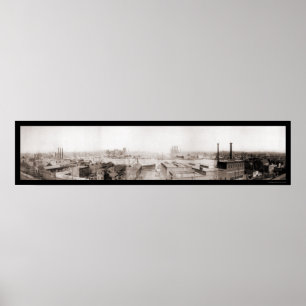 Baltimore Harbour efter brandfotot 1904 Poster