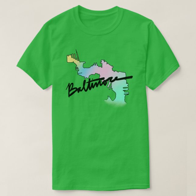 Baltimore Harbour, sommartonad T Shirt (Design framsida)