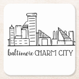 Baltimore horisont underlägg papper kvadrat