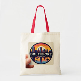 Baltimore Iconic Sunset: Strong City Tote Tygkasse