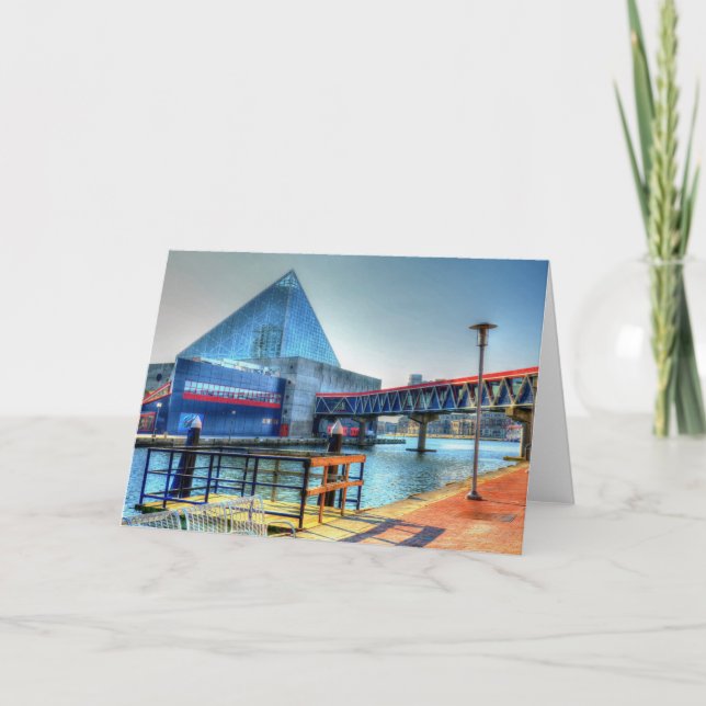 Baltimore Inner Harbour Greeting Card Kort (Framsida)