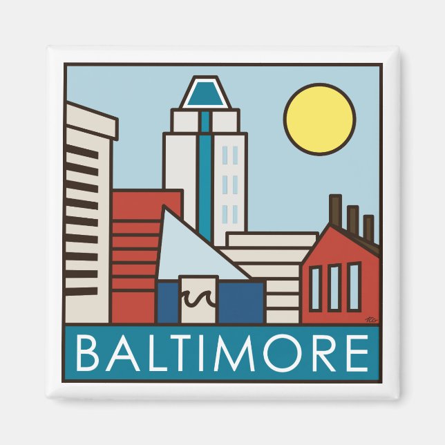 Baltimore Inner Harbour Magnet (Framsidan)