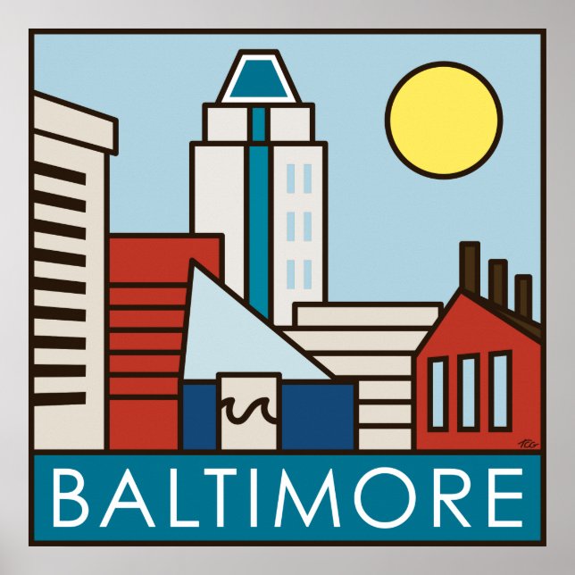 Baltimore Inner Harbour Poster (Framsidan)