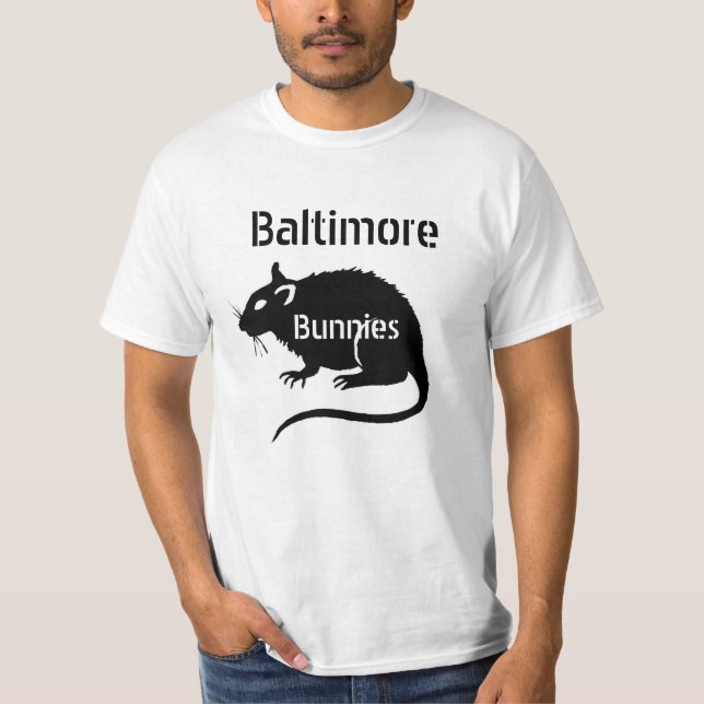 Baltimore kaniner "RÅTTOR", -- AVTAL med det! T-shirt (Framsida)