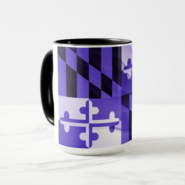 Baltimore Lila Maryland Statlig flagga kaffe Mugg (Framsida vänster)