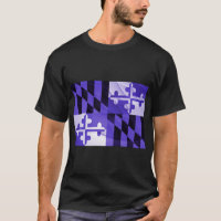 Baltimore Lila Maryland Statlig flagga Shirt
