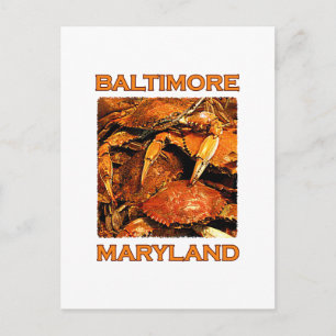 Baltimore Maryland ångad krabbalogotyp Vykort