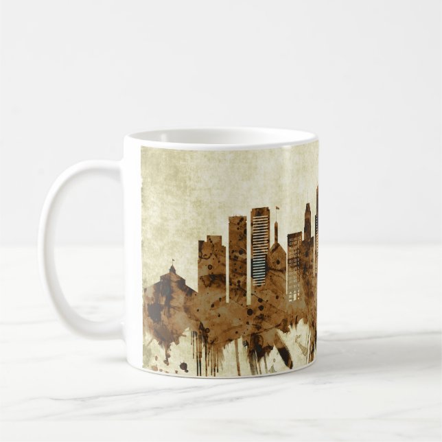 Baltimore Maryland Cityscape Kaffemugg (Vänster)