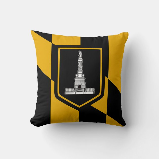 Baltimore, Maryland, Flagga American MoJo Pillow Kudde (Framsida)