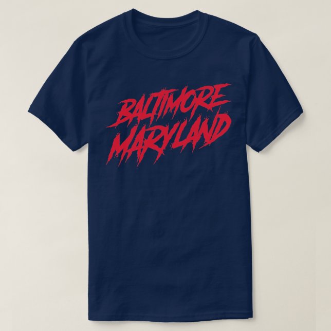 Baltimore Maryland Graffiti Stil T Shirt (Design framsida)