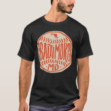 Baltimore Maryland Hand-Drawn Baseball Typography