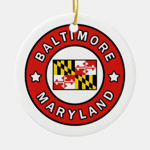 Baltimore Maryland Julgransprydnad Keramik